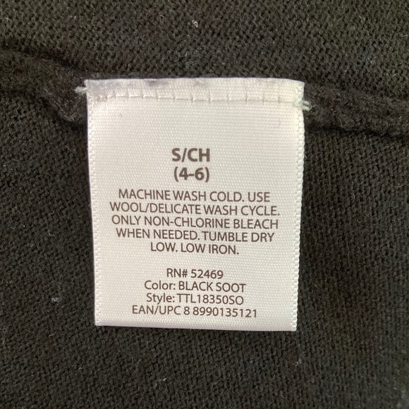 Women’s size small Time and Tru black shrug with 3/4 length bell sleeves - Picture 5 of 5